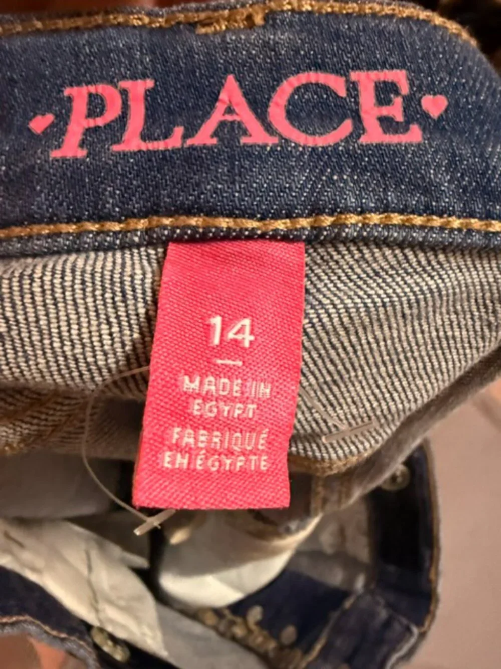 The Children’s Place Distressed Denim Mini Skirt Button Fly Size 14 SKU124